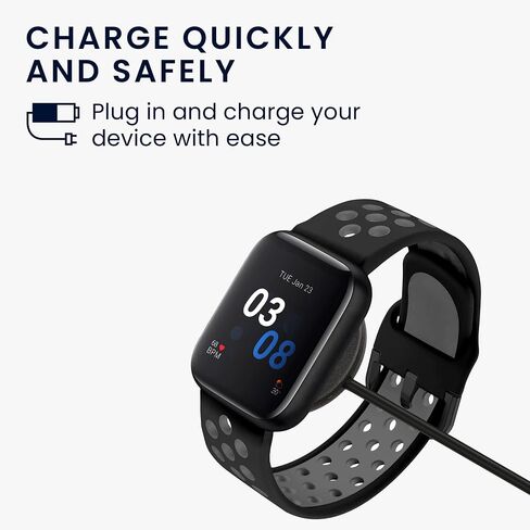 سلك الشاحن Kwmobile متوافق مع Itouch Air 3 / Sport 3 / Air SE / Explorer 3 - شاحن لـ Smart Watch Cable - Black in Saudi Arabia