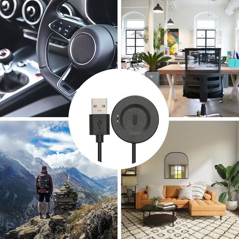 سلك الشاحن Kwmobile متوافق مع Itouch Air 3 / Sport 3 / Air SE / Explorer 3 - شاحن لـ Smart Watch Cable - Black in Saudi Arabia