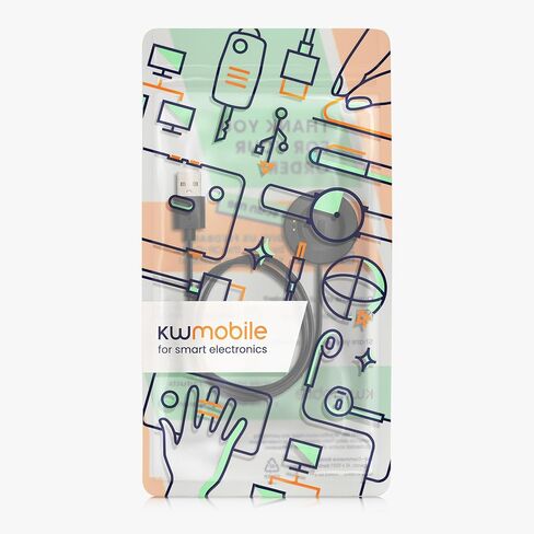 سلك الشاحن Kwmobile متوافق مع Itouch Air 3 / Sport 3 / Air SE / Explorer 3 - شاحن لـ Smart Watch Cable - Black in Saudi Arabia