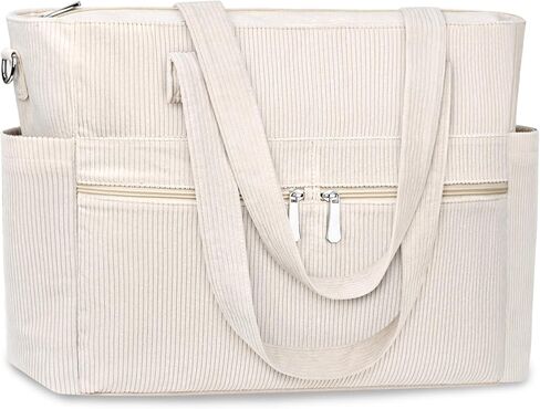 حقيبة كتف نسائية من BKNOOU حقيبة كتف كبيرة مع جيوب بسحاب وحقيبة يد للسفر والعمل والاستخدام اليومي in Kuwait