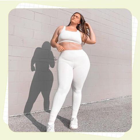 طماق Nexiepoch للنساء بالإضافة إلى الحجم المرتفع من L-XL-3XL Control Control Soft Capri Yoga Pant in Kuwait