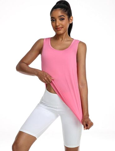 قمم تجريب Pinspark للنساء مفتوحة الظهر قمم اليوغا Tops Racerback Athletic Top Olcyveless Muscle Tank Lourding لتشغيل اليوغا in Kuwait