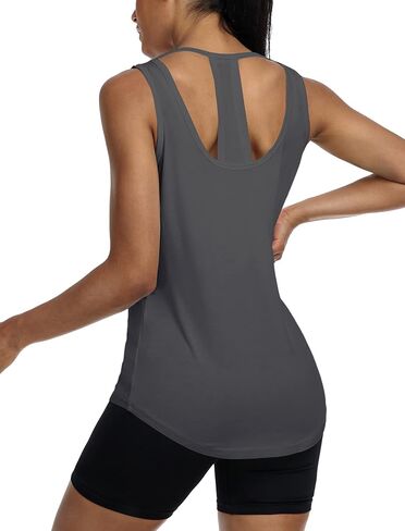 قمم تجريب Pinspark للنساء مفتوحة الظهر قمم اليوغا Tops Racerback Athletic Top Olcyveless Muscle Tank Lourding لتشغيل اليوغا in Kuwait