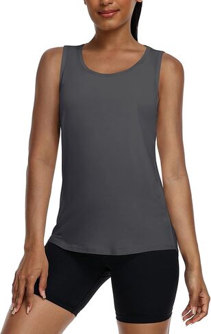 قمم تجريب Pinspark للنساء مفتوحة الظهر قمم اليوغا Tops Racerback Athletic Top Olcyveless Muscle Tank Lourding لتشغيل اليوغا in Kuwait