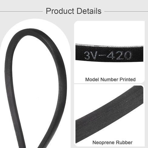 uxcell 3pcs 3V420 Rubber V Belt 42" Length x 0.38" Width x 0.31" Thick, Industrial Power Transmission Belt in Saudi Arabia