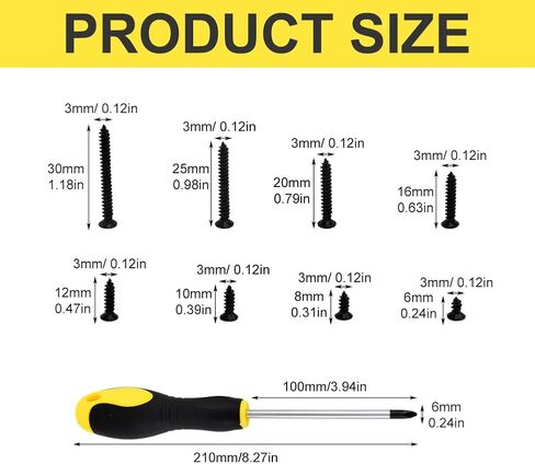 مجموعة المسمار ، طقم تشكيلة مسامير خشبية DIY مع مفك البراغي المغناطيسي ، مرساة المسمار والأنابيب البلاستيكية ، عملية مجلفنة ، للخشب ، الحوائط الجافة ، بوابة الحيوانات الأليفة ، الدرابزين ، سكة النافذة in Kuwait