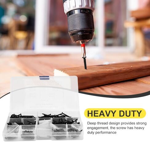 مجموعة المسمار ، طقم تشكيلة مسامير خشبية DIY مع مفك البراغي المغناطيسي ، مرساة المسمار والأنابيب البلاستيكية ، عملية مجلفنة ، للخشب ، الحوائط الجافة ، بوابة الحيوانات الأليفة ، الدرابزين ، سكة النافذة in Kuwait