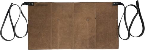 Hide & Drink, Waist Apron, Riveted Pockets, Waitress & Waiter Accessories, Server Shorts, Full Grain Leather, Handmade in Saudi Arabia