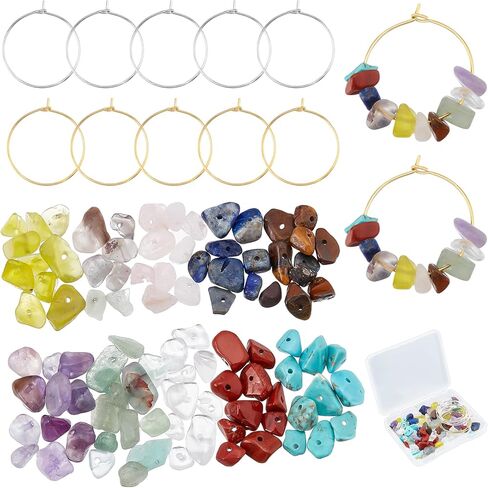 Sunnyclue 1 Box 220pcs 10 Colors تضمن 20pcs نحاس نبيذ زجاجي حلقات الزجاج الخرز DIY علامات النبيذ المذهلة تحديد علامات سحر مجموعة للمشروبات الحفلات حفلات تذوق الأذواق in Saudi Arabia