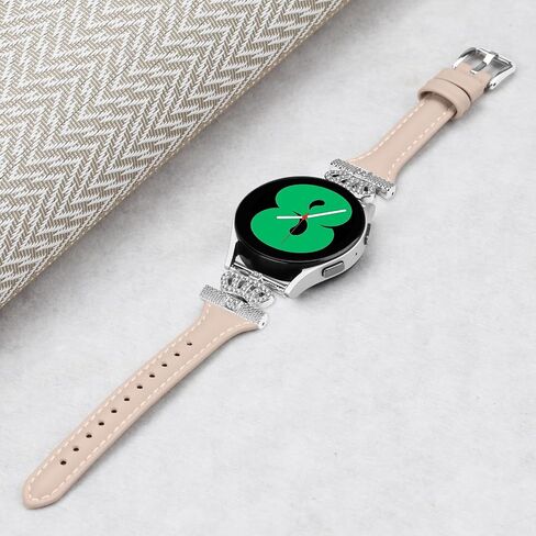حزام جلدي أصلي مخصص لـ Garmin Vivoactive 5/Vivoactive 3/Venu 2 Plus/Venu Sq 2/Venu Sq 2 Music/Venu ، Vivomove Trend/Sport for Women Bling Bling Diamond Responsing Bands in Kuwait