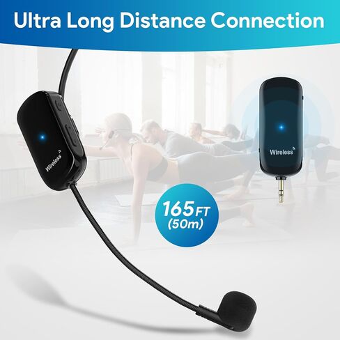 1MII سماعات الرأس اللاسلكية ميكروفون ، نطاق 165 قدم ، 1/4 '' & 1/8 '' ، عمر بطارية لمدة 7 ساعات ، ميكروفت سماعات الرأس اللاسلكية و MIC 2 في 1 ، لمكبرات الصوت ، مكبرات الصوت ، PA ، التدريس in Kuwait