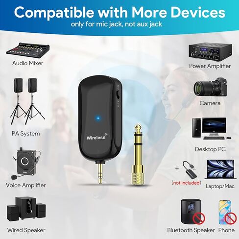 1MII سماعات الرأس اللاسلكية ميكروفون ، نطاق 165 قدم ، 1/4 '' & 1/8 '' ، عمر بطارية لمدة 7 ساعات ، ميكروفت سماعات الرأس اللاسلكية و MIC 2 في 1 ، لمكبرات الصوت ، مكبرات الصوت ، PA ، التدريس in Kuwait