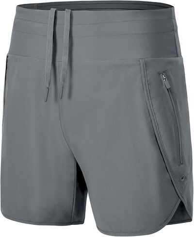 TBMPOY Women's Swim Board Shorts with Zipper Pockets 5'' High Waisted Bathing Suit Swimwear Quick Dry Beach Short in Saudi Arabia