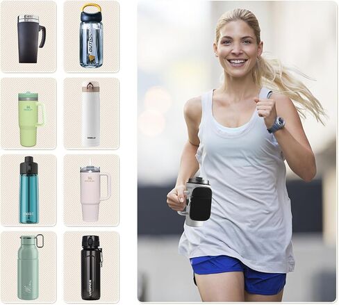 ALienlab Multifunctional Water Bottle Pouch for Stanley Cups with Adjustable Strap, Gym Accessories for Women, Sports Water Bottle Accessories, Tumbler Pouch for Cards, Keys, Wallet, Earphone, etc in Saudi Arabia