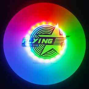 Light Up Frisbee LED Frisbee Flying Disc توهج في Frisbee المظلم - قرص Glow مشرق للغاية يضيء القرص المتعدد ألوان ديناميكية Frisbee 175g