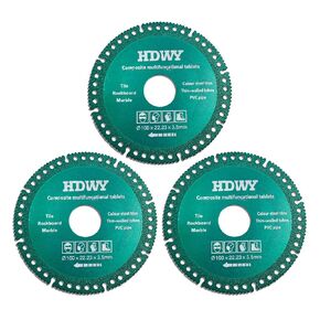 3 Pack 4 Inch Indestructible Disc for Grinder, 7/8" Arbor Angle Grinder Diamond Cutting Disc, Composite Multifunctional Cutting Discs for Smooth Cutting, Chamfering, Grinding Materials