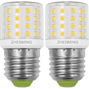 ZHENMING KEI D34L Refrigerator Bulb AC100-265V 3.5W Fridge Light Bulb Replacement, 4W LED Bulb E26 Medium Base Bright Lamp for 40W-60W Freezer Appliance Lighting, A15 Daylight White 5000K, 2 Pack