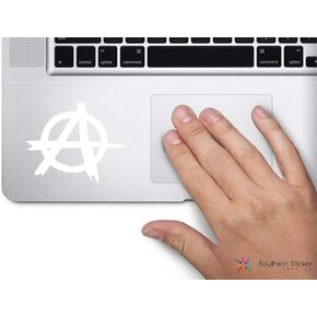 Anarchy Symbol 3x3 inches Size Anarchism Ideology Laptop car Window Truck - Made and Shipped in USA (White)
