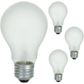 Diodesy- 100A/LHT/Left Hand Thread ، A19 Frosted White With مع قاعدة برغي متوسطة E26 ، أبيض دافئ 2600 كيلو ، 100 واط ، 1150 شمعة ، 120 فولت ، 1250 ساعة عمر ، (4 حزمة)