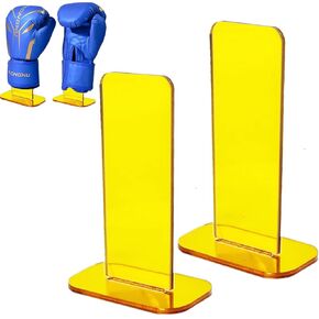 Boxing Glove Stands, Acrylic Boxing Glove Display Stand, Gold Vertical Boxing Glove Display Stand Baseball Glove Display Stand (Gold-1 Pack)