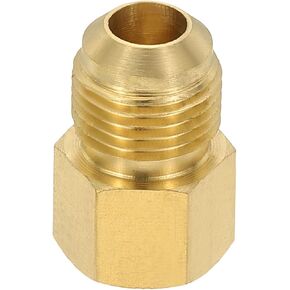 PATIKIL Brass Flare Tube Fitting Coupling, 3/8" Male Flare x 1/4" Female NPT Thread Brass Pipe Fitting Connector Adapter Coupler Reducer for Propane, Fuel, Oil, Gas Systems