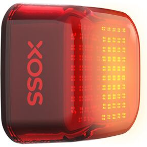 XOSS Nebula Smart Bike Tail Light, USB Rechargeable LED Bike Rear Light with Brake Sensor, Waterproof Bike Lights with Customized Patterns & Team Up with The Same Frequency Function for Night Riding