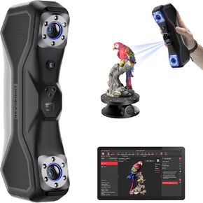 Revopoint MetroX 3D Scanner for 3D Printing, Handheld 3D Printer Scanner Metrology-Grade Precision 0.01mm, Blue Laser Scan, for Metal Dark Object, QuickSurface Trial, Support Windows macOS, Standard