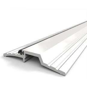 Door Threshold Seal - Soundproof Door Saddle with Bumper Neoprene Rubber Gasket 1/2" Height - 32-inch Long - Mill Finish Aluminum