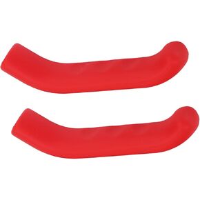Keenso Brake Handle Cover, Silicone Sticky Fingers Brake Lever Grips Mountain Brake Silicone Sleeve (Red)
