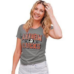 Blue 84 Women's NHL Officially Licensed Tri-Blend T-Shirt Gray