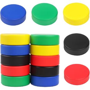 15PCS Ice Hockey Pucks for Practicing and Classic Training, Sport Foam Ice Hockey Pucks Outdoor Sports Hockey Supplies for Adults Safe Official Regulation Size