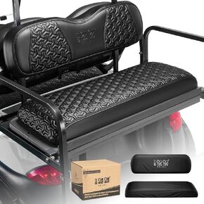 10L0L Golf Cart Rear Seat Cover-Premium Leather Seat Covers Universal Fit for Yamaha EZGO Club Car, Improved Appearance, Protecting The Seat