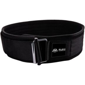 Quick Lock Weightlifting Belt - Adjustable Back Support with Metal Buckle - Ideal for Powerlifting, Cross Training, and Olympic Lifting - Durable Gym Belt for Men & Women
