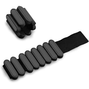 Wrist and Ankle Weights, Adjustable Wearable Silicone Wrist Bangles for Women Men - 1 Pair (1lb Each) - Leg Weight Straps for Yoga, Pilates, Cardio, Aerobics, Gym, Workout, Walking, Jogging