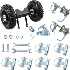 Rolling Gate Hardware Kit for Chain Link Gate Sliding Gate Hardware : 6" Heavy Duty Wheels & 2 Track Wheels & 6 Track Brackets & 1 Rolo Latch with Screw Hardware