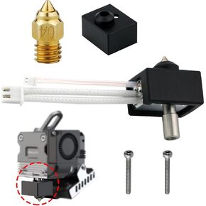 سبرايت بثق السخان كتلة مجموعة النحاس الفوهة olzzdda القياسية مجموعة درجة حرارة عالية 260 ℃ نسخة درجة الحرارة العادية الفولاذ المقاوم للصدأ تفلون الحلق متوافق مع Ender-3 S1 3D الطابعة in Kuwait