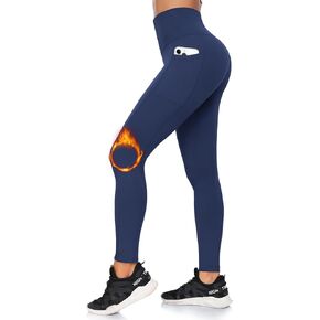 Hi Clasmix Fleece Lined Leggings with Pockets for Women - Thermal Yoga Pants Winter Hiking Workout Leggings