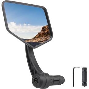 DRCK HROS Bike Mirror Bicycle Mirrors Handlebar Mount Rear View Mirror E-Bike Mirrors; HD Glass Wide Angle Convex Mirror,Rotatable And Adjustable Shockproof Safe Cycling Mountain Bike Mirrors