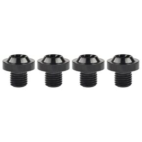 Titanium M10 10 15 20 25 30 35 40 45 50 55 60 mm Torx Head Bolt Screw Pack of 4 (M10x10mm Pitch 1.25mm, Black)