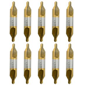 MDEOOSKY 10 Pcs 4.0MM Center Drill Bits Set, M2 High Speed Steel Countersink Tools, 60-Degree Angle Combined Countersink Drill Bit Tool for Lathe Mill Metalworking