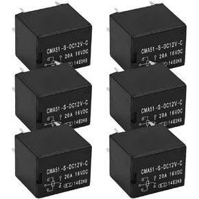 MCCMA51-S-DC12V-C Relay (Pack of 6) - SPDT, 12VDC, 20A, High-Current Control