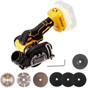Cordless Cut Off Tool Compatible with Dewalt 20V MAX Battery, tile Saw Brushless and Compact with 7 Saw 3" Blades,Tile Cutterfor Soft Metal, Wood, Tile and Plastic (Compatible with De-Walt)