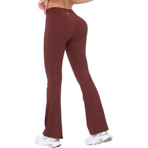 STUNNY Flare Leggings for Women,Crossover Yoga Pants Women High Waisted with Tummy Control Petite Casual Bootcut Leggings
