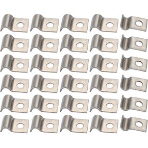 30 Pieces M6 Pipe Strap 304 Stainless Steel Single Hole Pipe Clamp EMT Pipe Strap One Hole Strap Pipe Strap One Hole Pipe Strap Pipe Clamp EMT Conduit Clamp for 5mm ~ 6mm Pipe Fixing