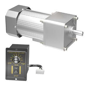 AZSSMUK High Torque 250W 110V AC Variable Speed Motor,1/3HP Single Phase 5-150RPM Gear Reduction Motor,Variable Speed Gear Motor,Reversible Eletric Motor with Control Box Fit for Conveyor Systems