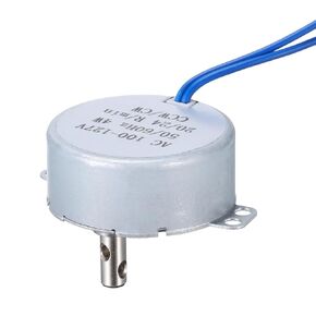 MECCANIXITY TYC-50 Small Synchronous Motor 100-127V AC 20-24RPM Shaft Rotation CW/CCW 4W Gear Motor, 1kgf.cm Reduction Ratio for Electric Fireplace