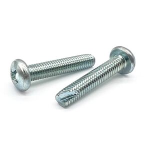 6-32 x 3/8 inches, Zinc Plated Steel Phillips Pan Thread Cutting Screws, Fully Threaded, Type 23, 100 PCS 06063PP