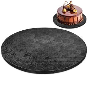 Black Cake Board 12 Inch - Black Cake Drum Cake Boards 12 Inch Round Base for Cake Decorating Practice Board Reusable Cake Board Cake Cardboard Rounds Cake Base Board Cake Tray 12" Cake Drum