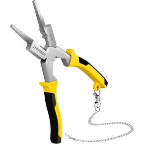8-Inch Premium MIG Welding Pliers,Equipped with a Retention Chain and an Ergonomic Handle, it is the Preferred Companion for Welding, Electrical, Mechanical Maintenance, and even home DIY Projects