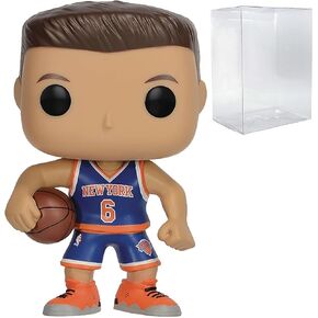 POP NBA: Knicks - Kristaps Porzingis (Home Jersey) Funko Vinyl Figure (Bundled with Compatible Box Protector Case), Multicolor, 3.75 inches